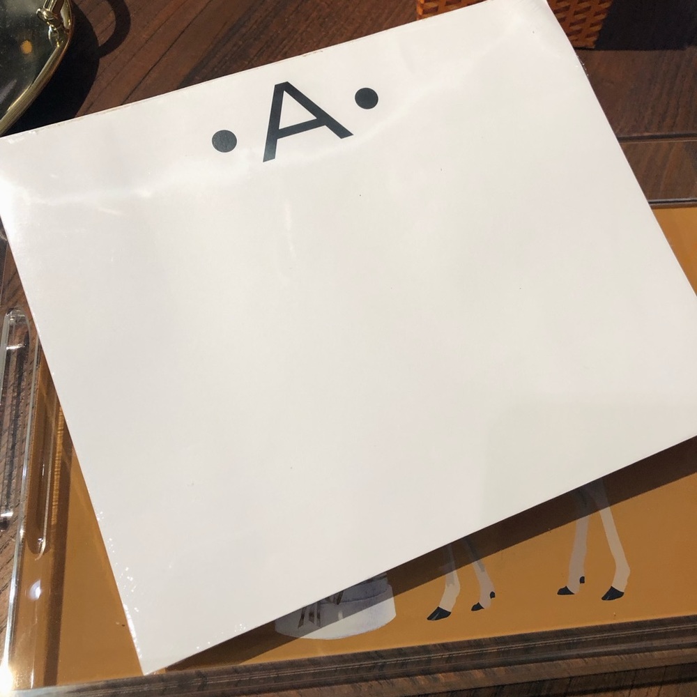 Letter Pads A-Z. 150 sheets per pad. Custom size and font.